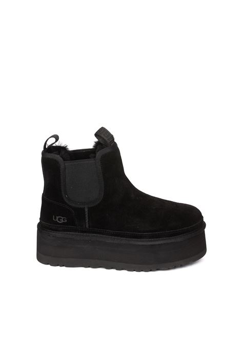 Black neumel chelsea boot UGG | NEUMELPLATFORMCHELSEAMONTONE-BLK